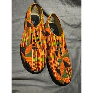 Jamaican print colors sneakers men’s shoes unbranded  size 10 lace up